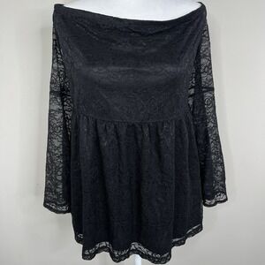 Torrid Stretch Lace Off Shoulder Bell Sleeve Plus Sz Women 1 Babydoll Witchy